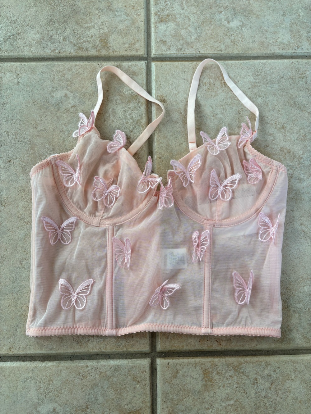 Mesh Sheer Butterfly‎ Coset Style Top My Boo